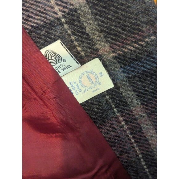 Evan Picone Blazer Academia Plaid 100% Wool Jacket Size 14 - Picture 4 of 16